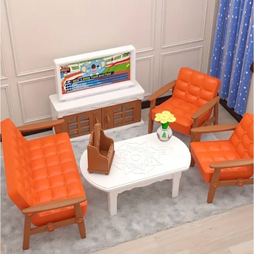 Mid Century Modern Dollhouse Furnishings